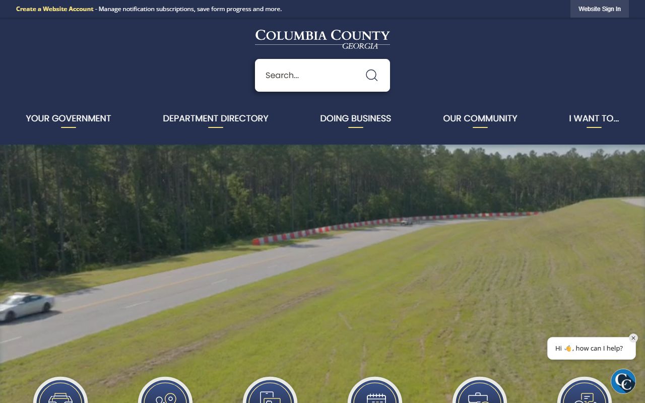 Columbia County website for Evans felony records