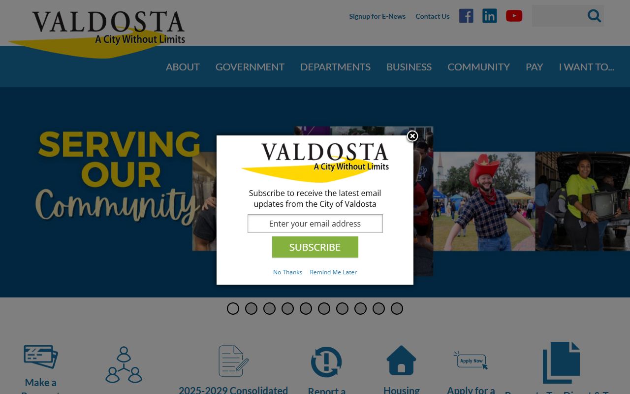 Valdosta city website for felony record searches