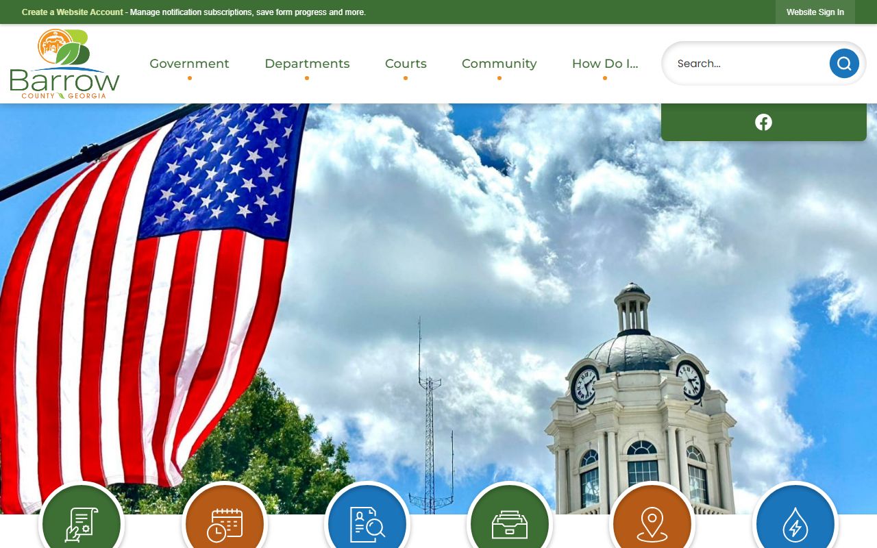 Barrow County government website for felony records access