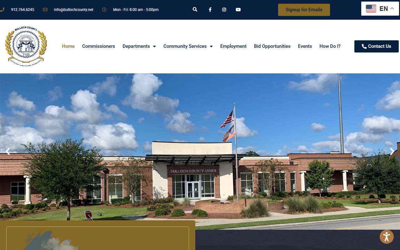 Bulloch County government website for felony records