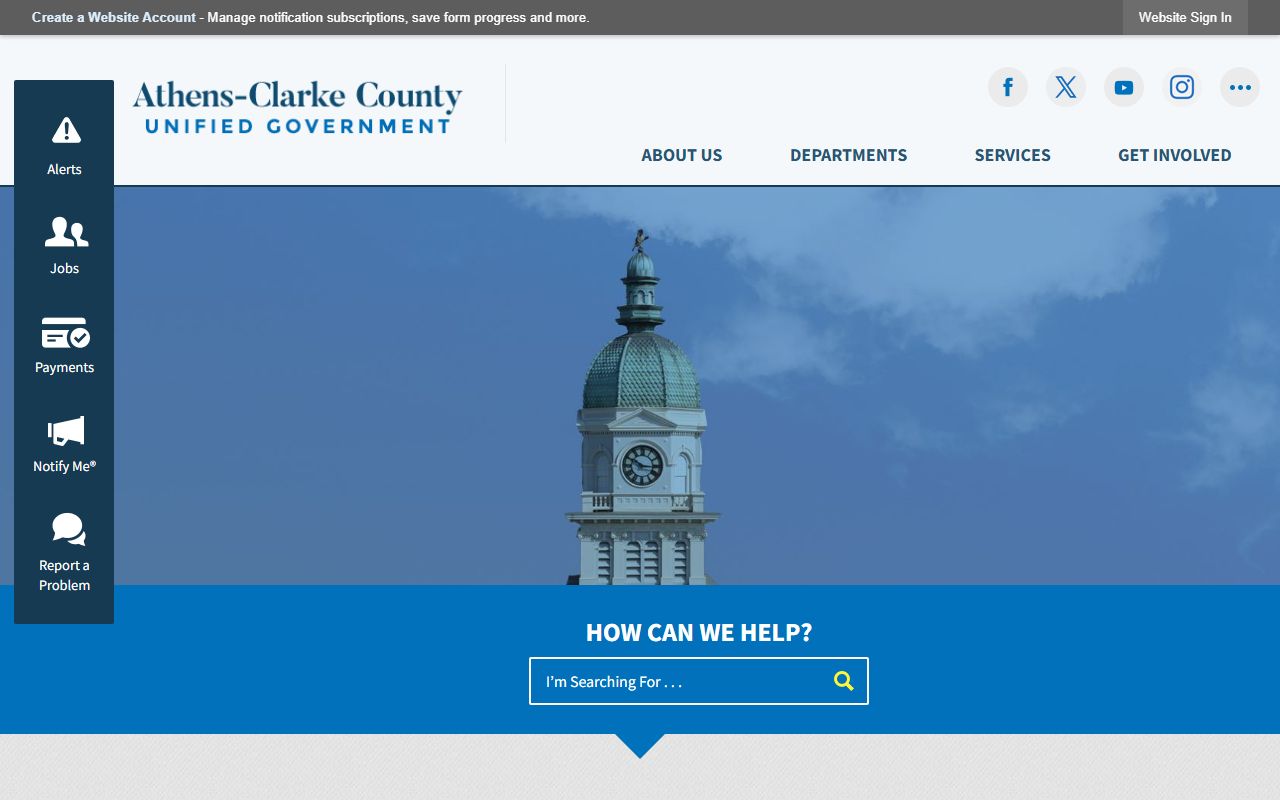 Clarke County government website for felony records