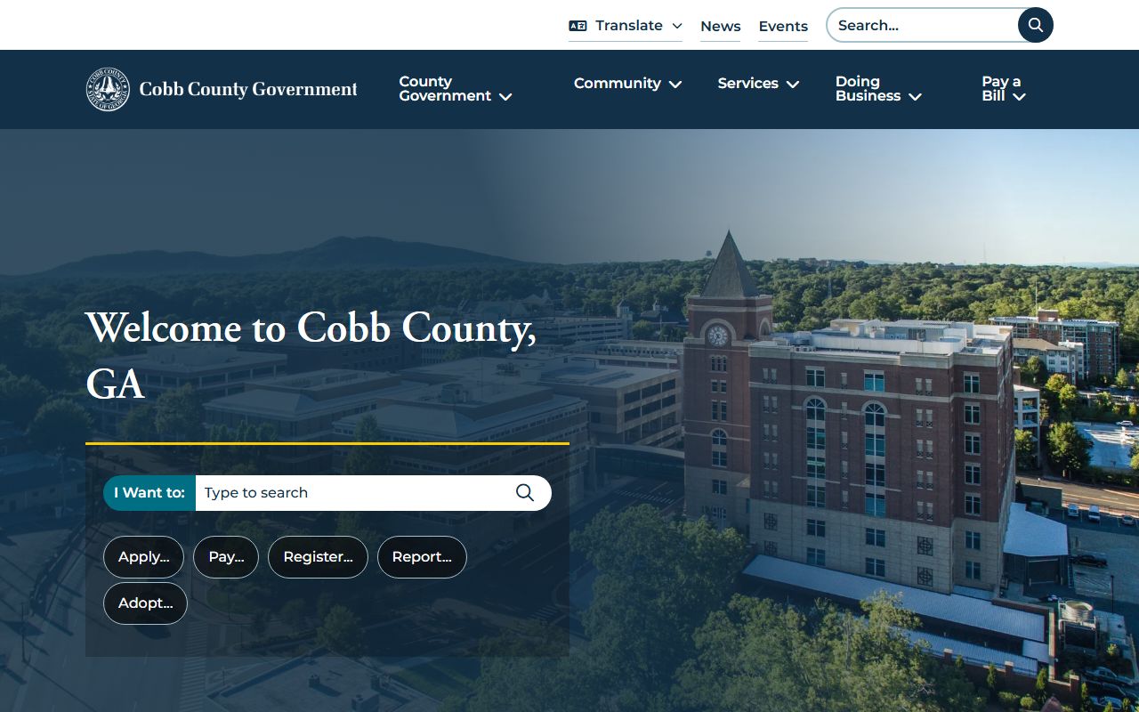Cobb County government website felony records