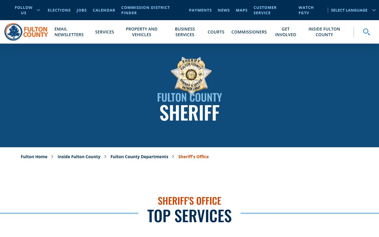 Fulton County Sheriff's Office felony records