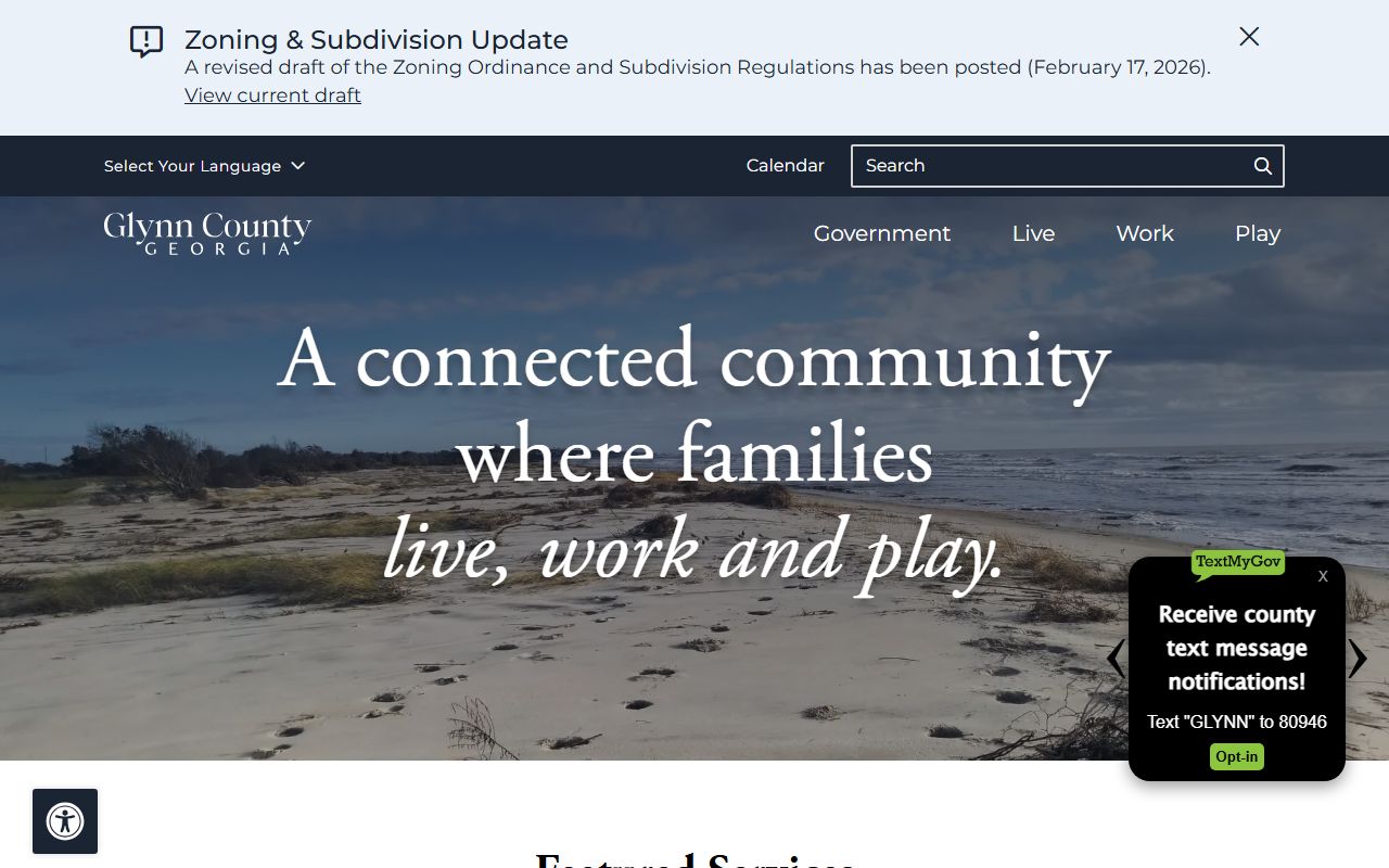 Glynn County website for felony records access