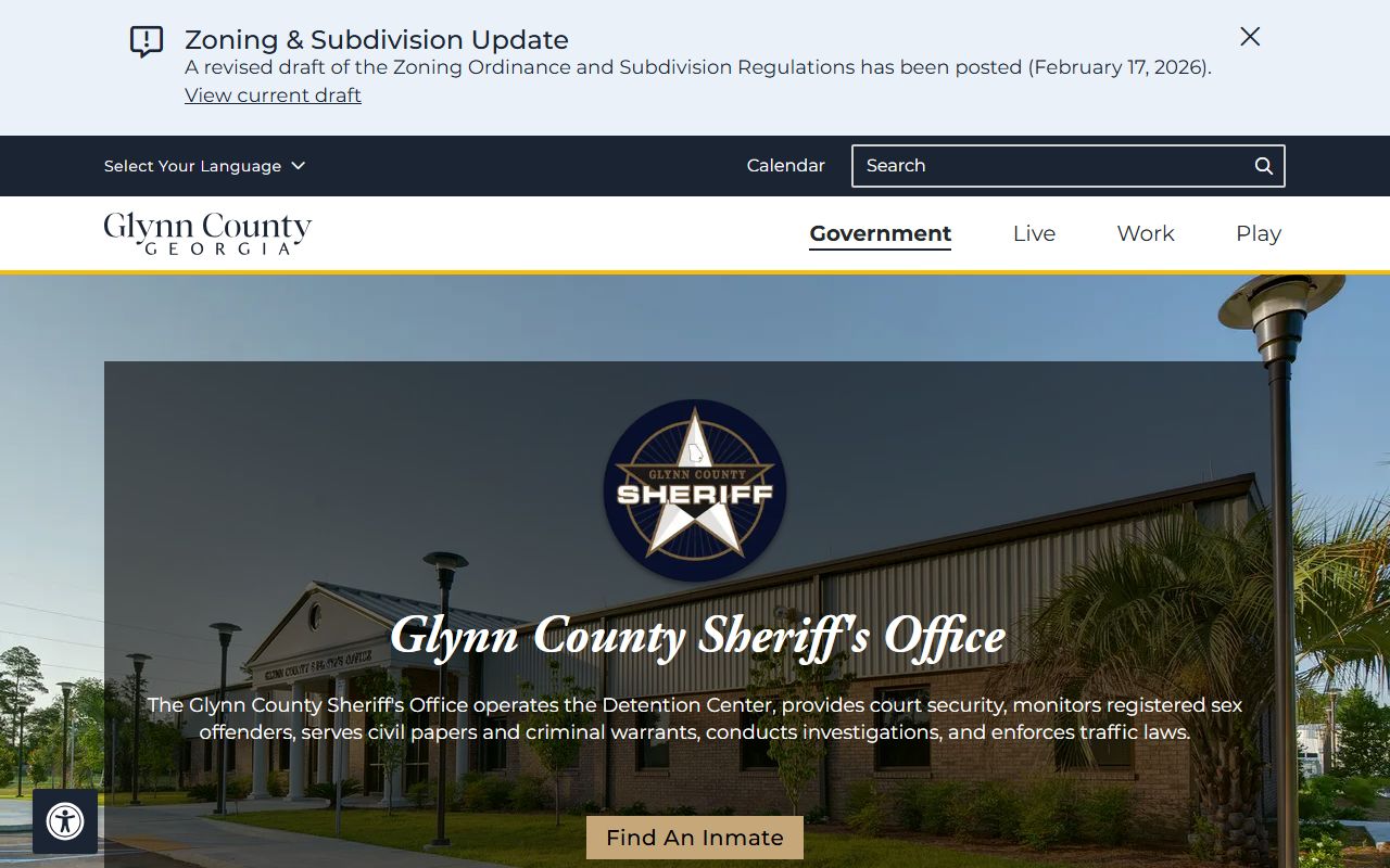 Glynn County Sheriff's Office felony records information