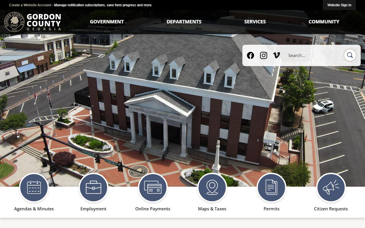 Gordon County website for felony records information
