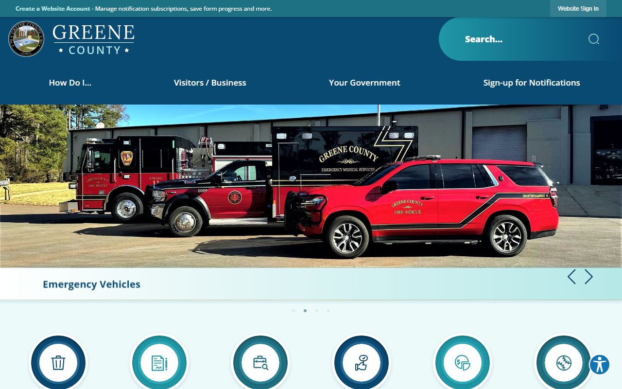 Greene County website for felony records information