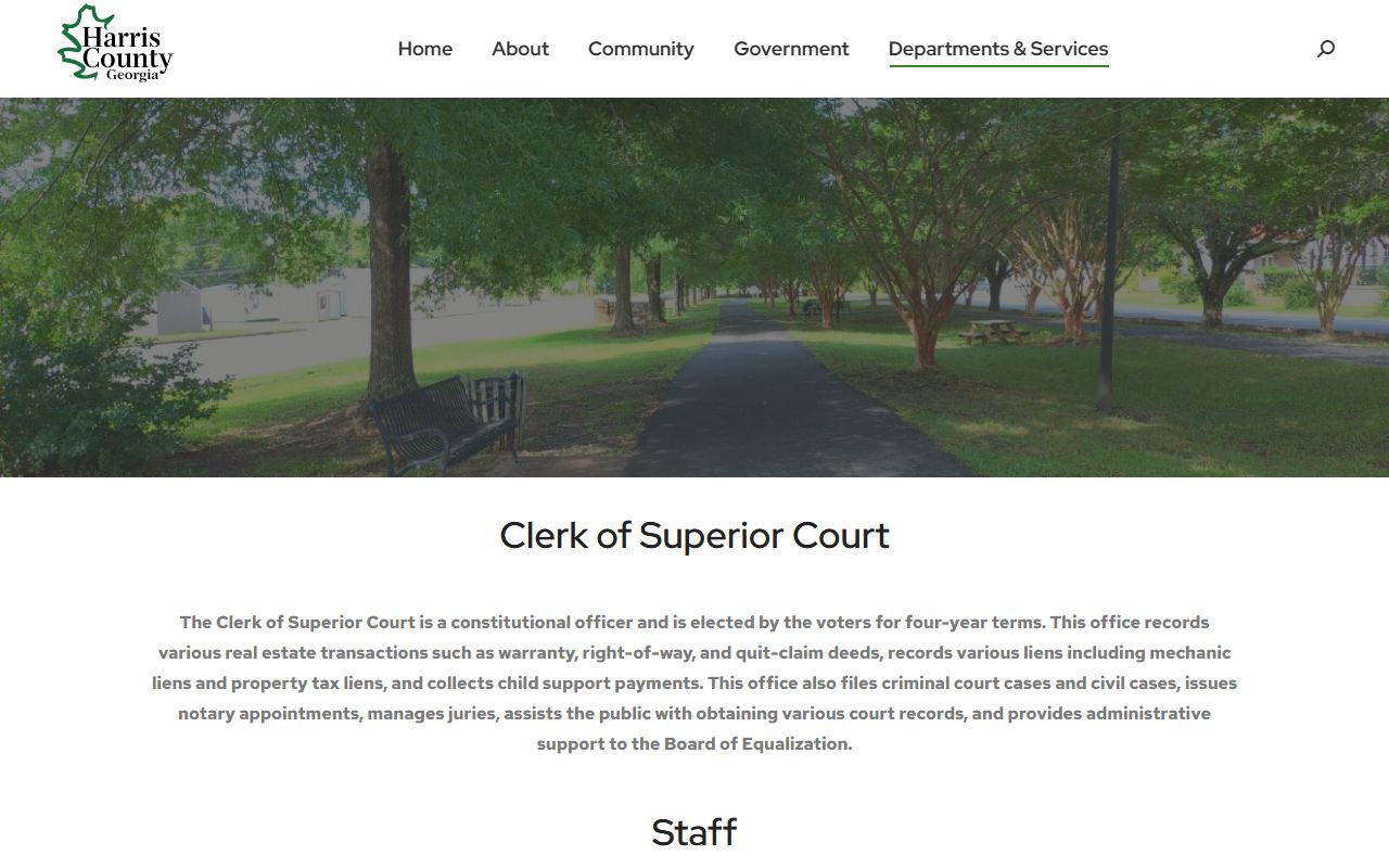 Harris County Clerk of Superior Court