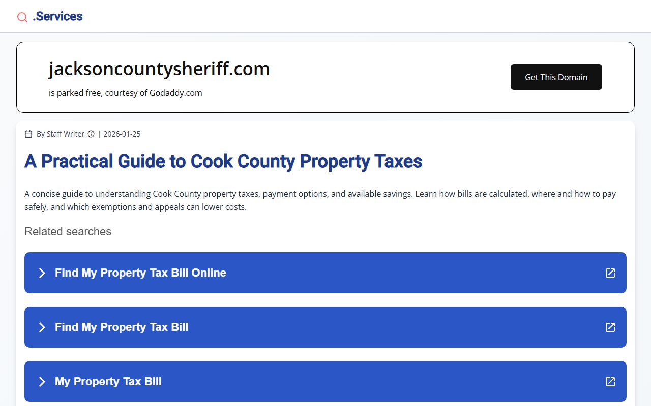 Jackson County Sheriff's Office website for felony records