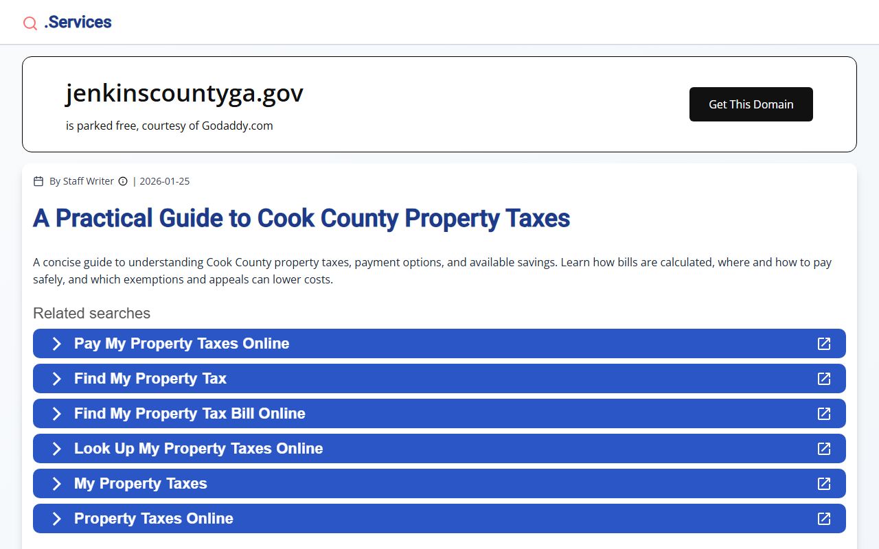 Jenkins County government website for felony records access