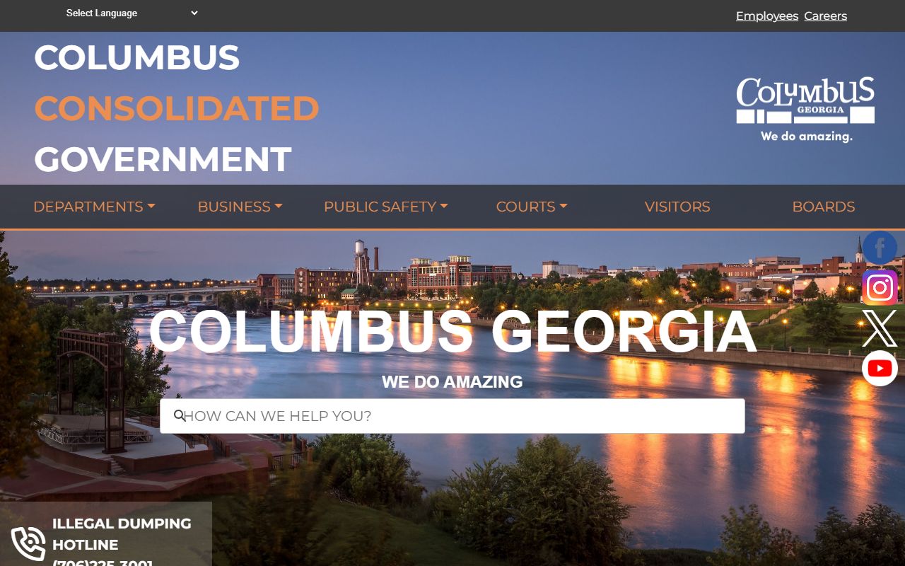 Muscogee County Columbus government website for felony records