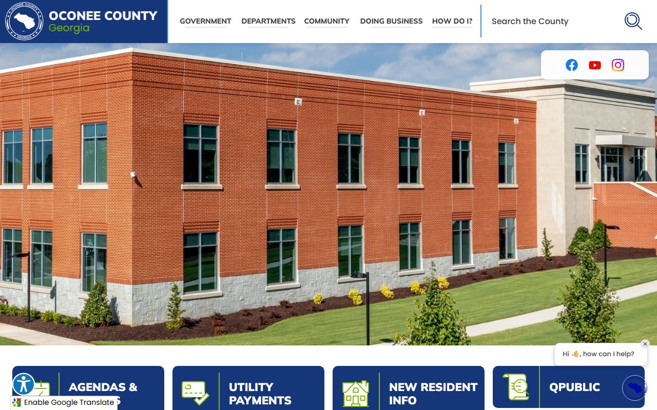Oconee County government website for felony records