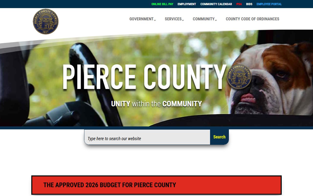 Pierce County government website for felony records