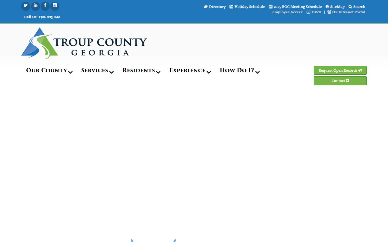 Troup County government website for felony records