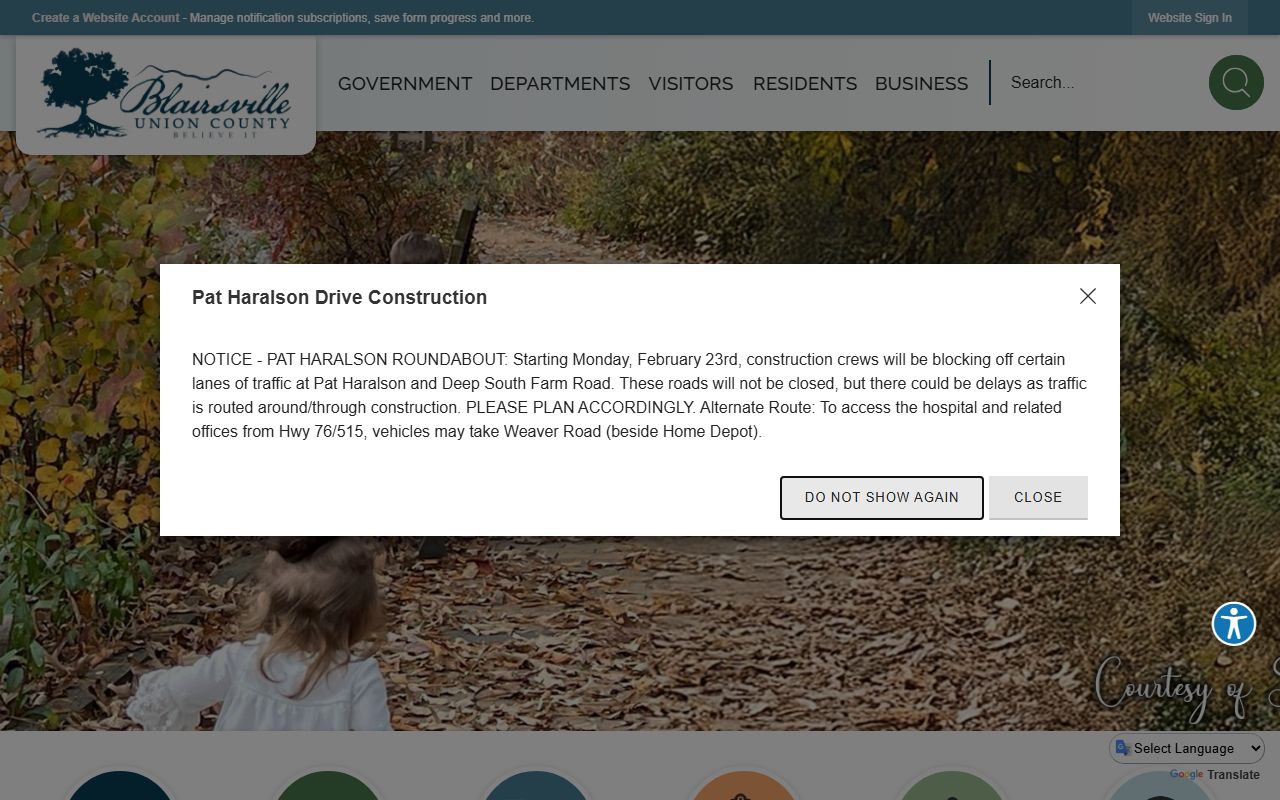 Union County government website for felony records access