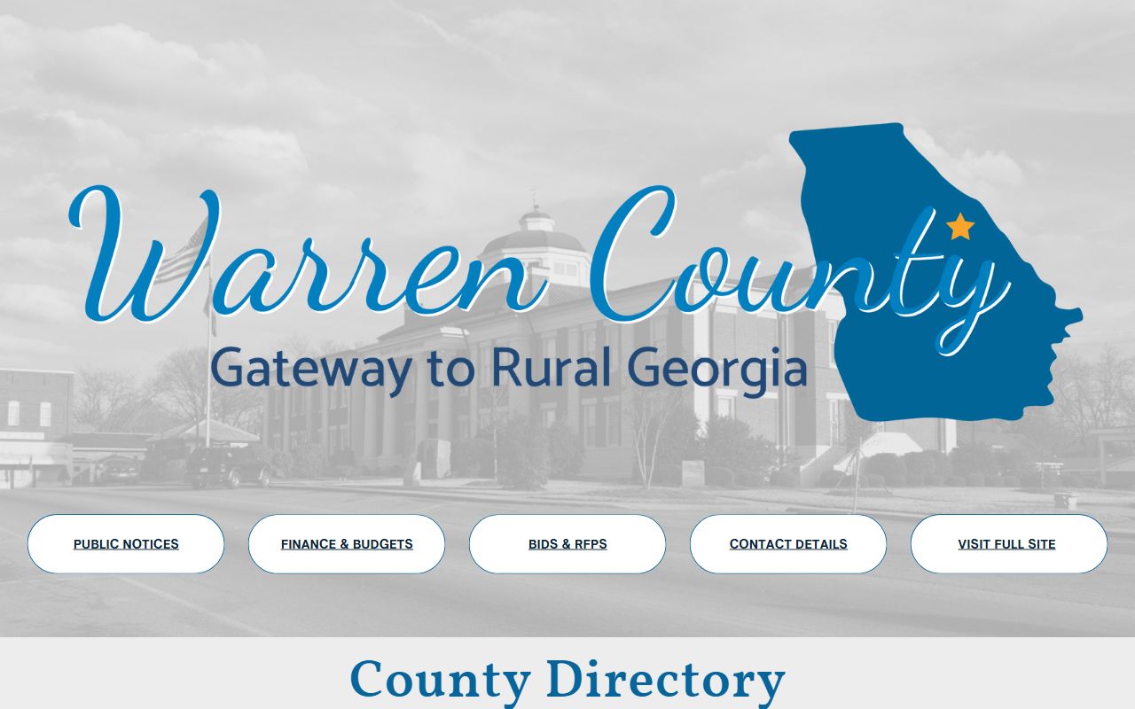 Warren County government website for felony records