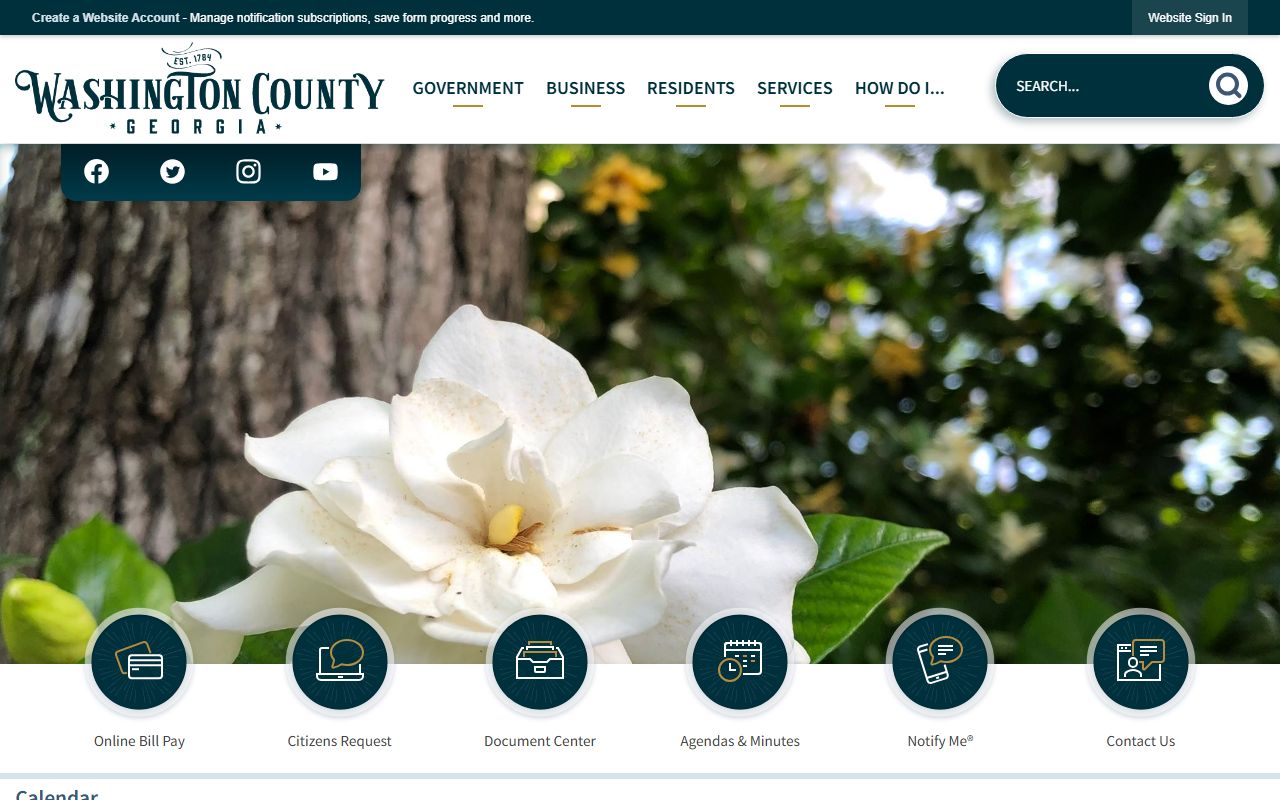 Washington County government website for felony records