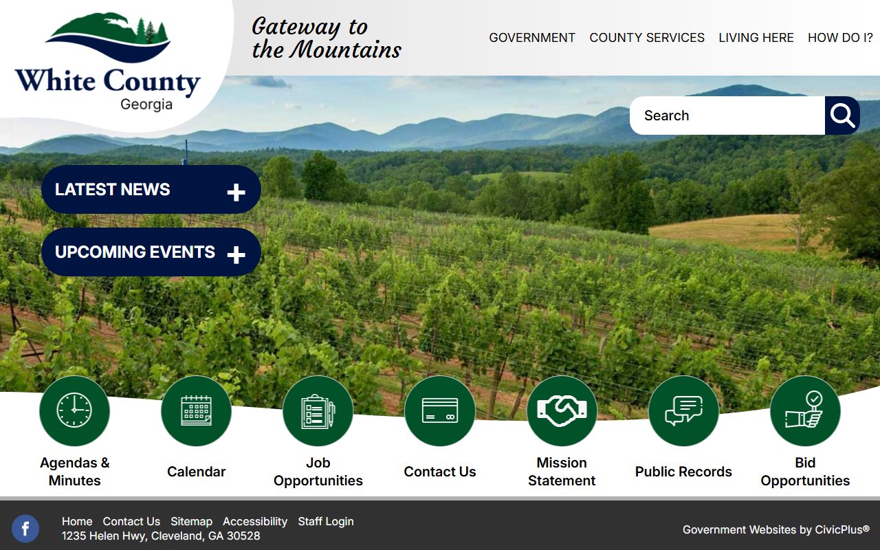 White County government website for felony records