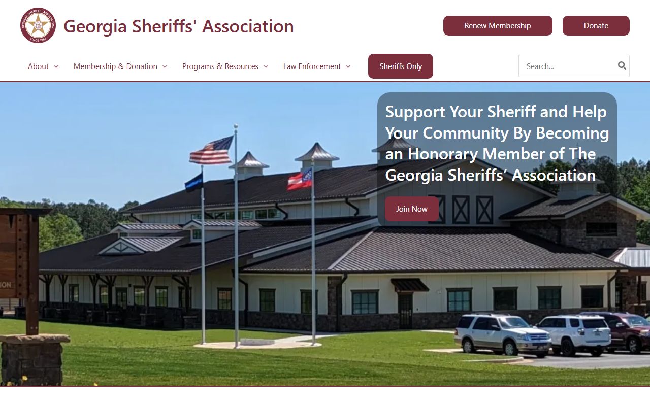Georgia Sheriffs Association directory for felony record access